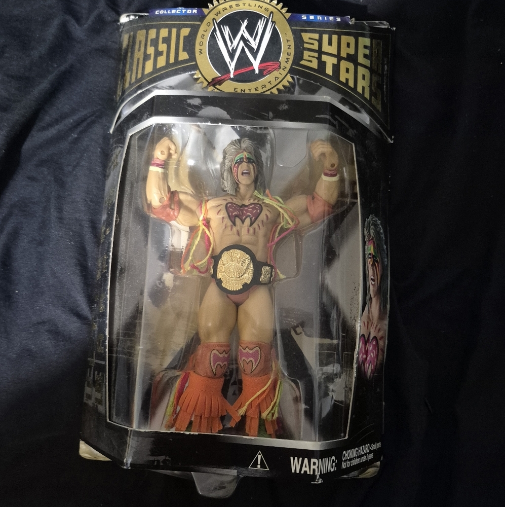 WWE Classic Superstar Action Figure with Red and Gold Attire